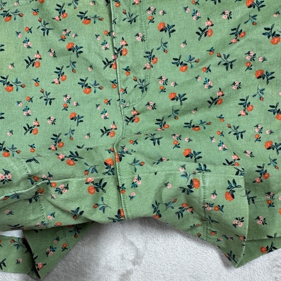 Anthropologie X Sanctuary Green Pink Red Floral Rose Cotton Blend Shorts 32 - Picture 6 of 16